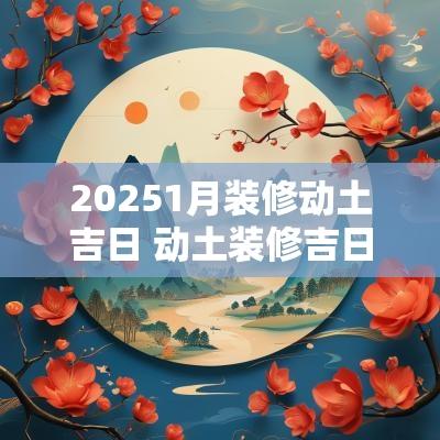 20251月装修动土吉日 动土装修吉日2025年2月份