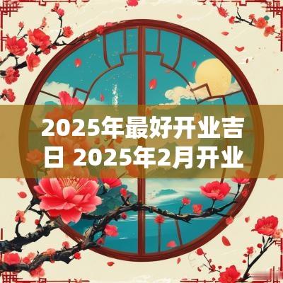 2025年最好开业吉日 2025年2月开业黄道吉日
