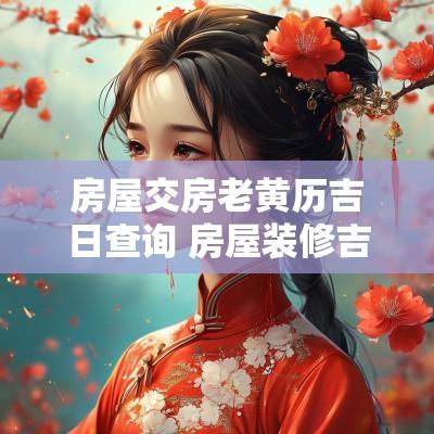 房屋交房老黄历吉日查询 房屋装修吉日老黄历2025年