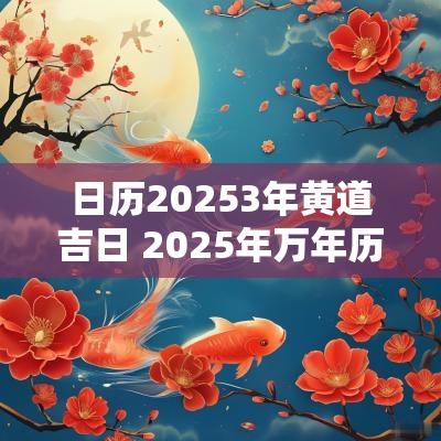 日历20253年黄道吉日 2025年万年历黄道吉日老黄历