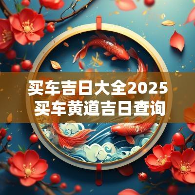 买车吉日大全2025 买车黄道吉日查询2025年