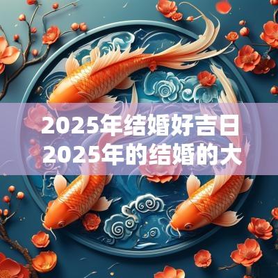 2025年结婚好吉日 2025年的结婚的大黄道吉日