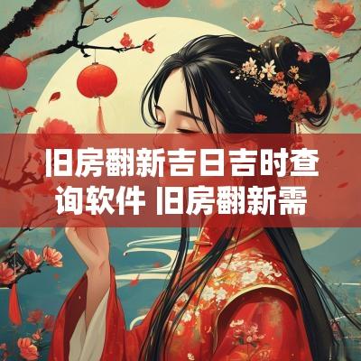 旧房翻新吉日吉时查询软件 旧房翻新需要看日子吗