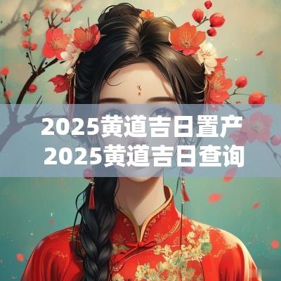 2025黄道吉日置产 2025黄道吉日查询