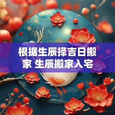 根据生辰择吉日搬家 生辰搬家入宅