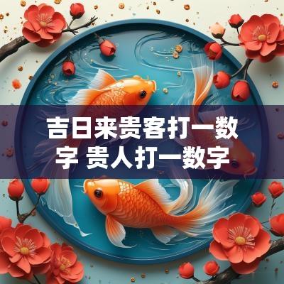 吉日来贵客打一数字 贵人打一数字
