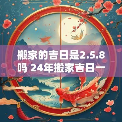 搬家的吉日是2.5.8吗 24年搬家吉日一览表