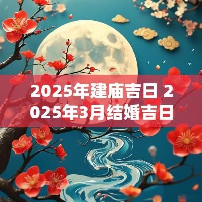 2025年建庙吉日 2025年3月结婚吉日一览表