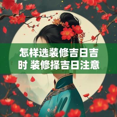 怎样选装修吉日吉时 装修择吉日注意