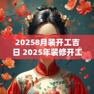20258月装开工吉日 2025年装修开工黄道吉日