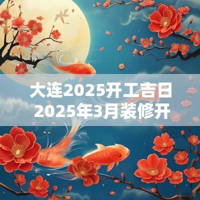 大连2025开工吉日 2025年3月装修开工吉日