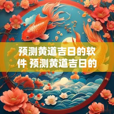 预测黄道吉日的软件 预测黄道吉日的软件是什么
