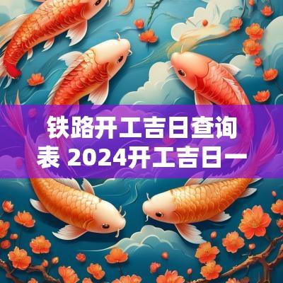 铁路开工吉日查询表 2025开工吉日一览表时间查询