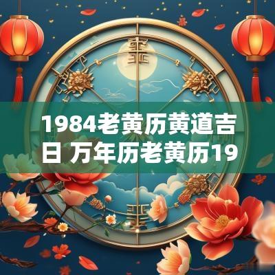 1984老黄历黄道吉日 万年历老黄历1984年