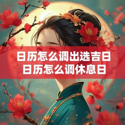 日历怎么调出选吉日 日历怎么调休息日的日期