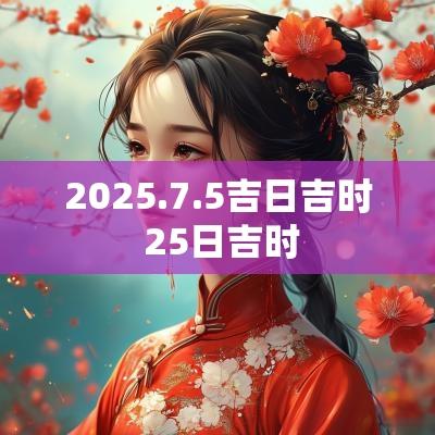 2025.7.5吉日吉时 25日吉时