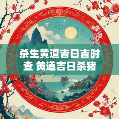 杀生黄道吉日吉时查 黄道吉日杀猪