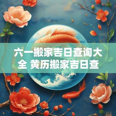 六一搬家吉日查询大全 黄历搬家吉日查询