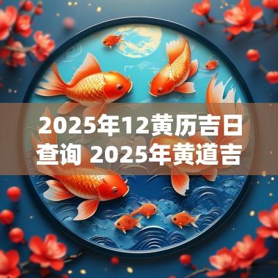 2025年12黄历吉日查询 2025年黄道吉日查询结果