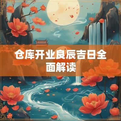 仓库开业良辰吉日全面解读