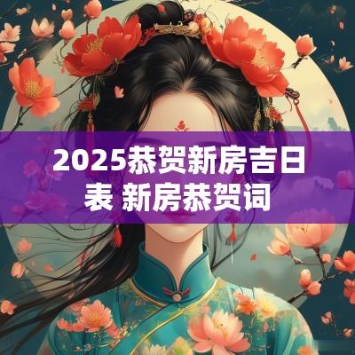 2025恭贺新房吉日表 新房恭贺词