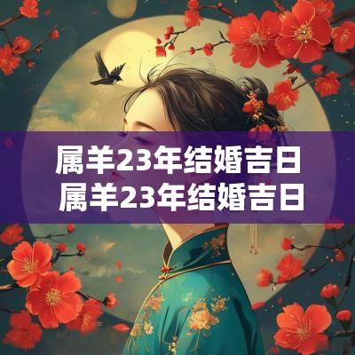 属羊23年结婚吉日 属羊23年结婚吉日是哪几天