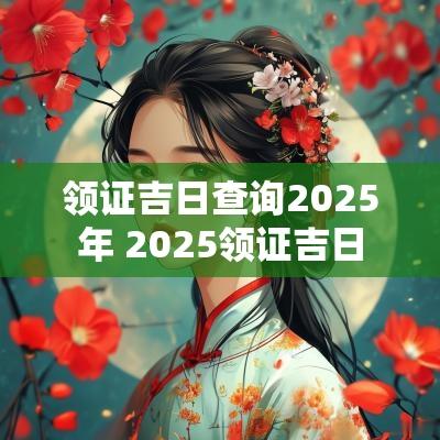 领证吉日查询2025年 2025领证吉日