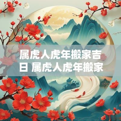 属虎人蛇年搬家吉日 属虎人蛇年搬家吉日有哪几天