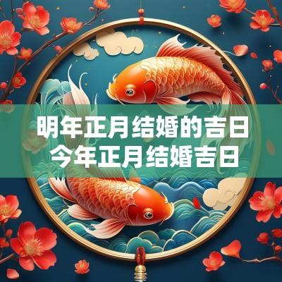明年正月结婚的吉日 今年正月结婚吉日 明年正月结婚的吉日 今年正月结婚吉日