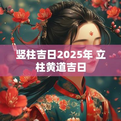 竖柱吉日2025年 立柱黄道吉日