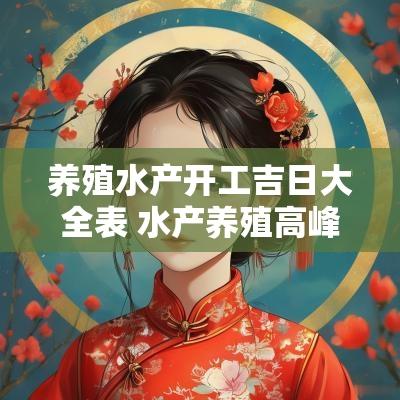 养殖水产开工吉日大全表 水产养殖高峰期