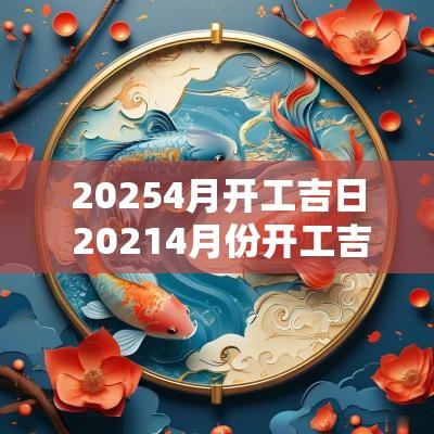 20254月开工吉日 20254月份开工吉日