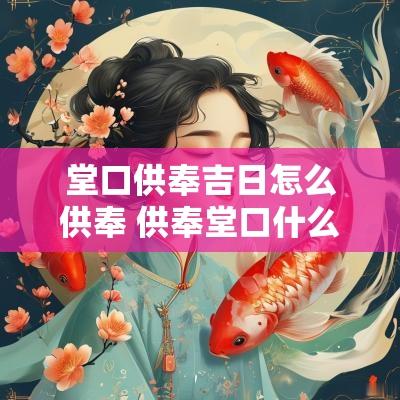 堂口供奉吉日怎么供奉 供奉堂口什么人可以供奉