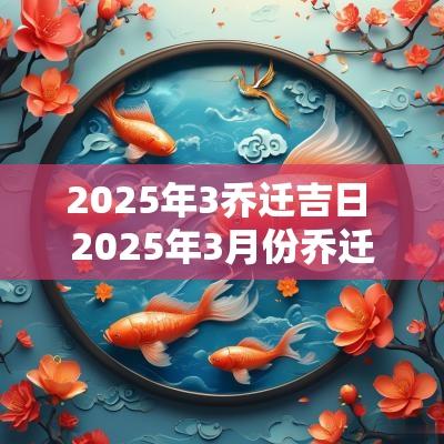 2025年3乔迁吉日 2025年3月份乔迁吉日