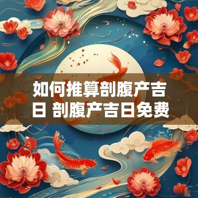 如何推算剖腹产吉日 剖腹产吉日免费查询