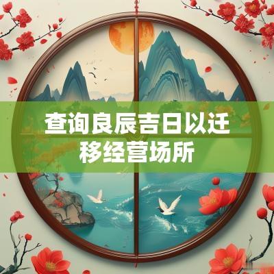 查询良辰吉日以迁移经营场所