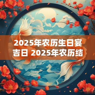 2025年农历生日宴吉日 2025年农历结婚嫁娶择日大全