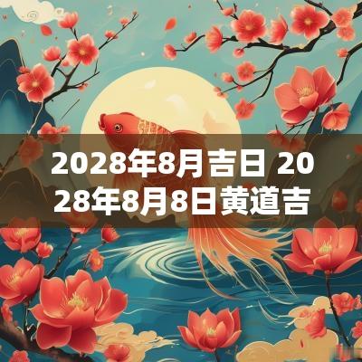 2028年8月吉日 2028年8月8日黄道吉日