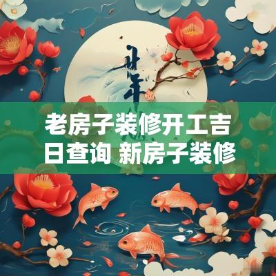 老房子装修开工吉日查询 新房子装修动工黄道吉日查询