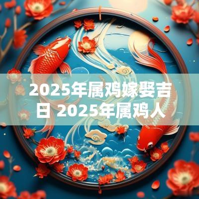 2025年属鸡嫁娶吉日 2025年属鸡人