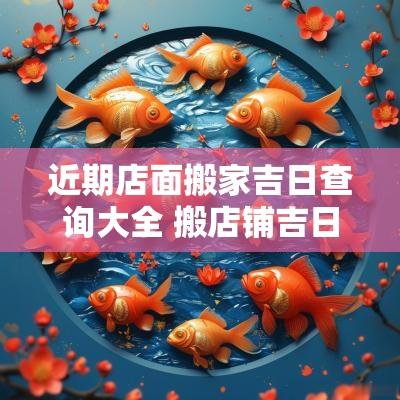 近期店面搬家吉日查询大全 搬店铺吉日