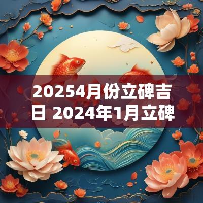 20254月份立碑吉日 2025年1月立碑吉日