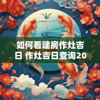 如何看建房作灶吉日 作灶吉日查询2025