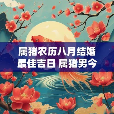 属猪农历八月结婚最佳吉日 属猪男今年农历八月初六结婚好吗