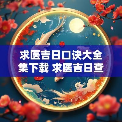求医吉日口诀大全集下载 求医吉日查询表