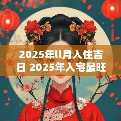 2025年ll月入住吉日 2025年入宅最旺的吉日