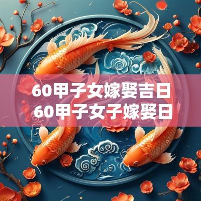 60甲子女嫁娶吉日 60甲子女子嫁娶日课