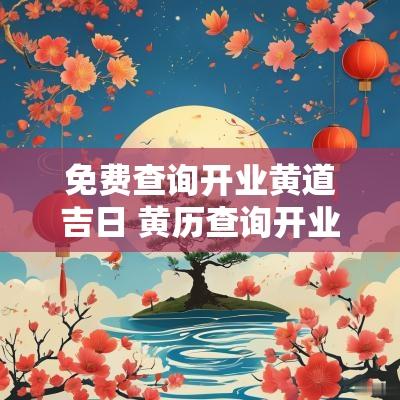 免费查询开业黄道吉日 黄历查询开业黄道吉日