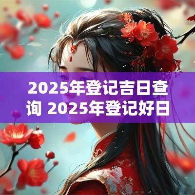 2025年登记吉日查询 2025年登记好日子