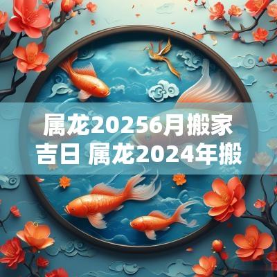 属龙20256月搬家吉日 属龙2025年搬家黄道吉日